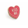 Pinsanity Cute 'Kiss Me' Pink Candy Heart Enamel Lapel Pin