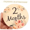 Kisangel Baby Monthly Milestone Cards Set Wooden Flower Milestone Sign