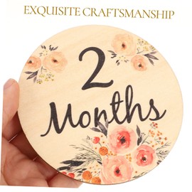 Kisangel Baby Monthly Milestone Cards Set Wooden Flower Milestone Sign Wall Decorations