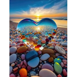 Jigsaw Puzzles for Adults 1000 Pieces, Love Pebbles Beach Puzzle, Impossible Difficult Hard Fun 1000 Piece Jigsaw Puzzles for Adults
