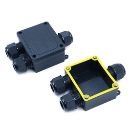 ZONADAH Pack of 2 3-Way Y-Type IP68 Waterproof Electrical Cable Wire Connector Junction Box 450V 41A 4M Depth 5-9 mm Outdoor Garden Lighting Wiring