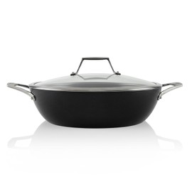 TECHEF - Onyx Collection - Nonstick Everyday Pan With Lid, 5 Qt Deep Frying Pan With Lid, For Sauteing, Frying, And Simmering, Induction Ready, PFOA-Free, Made In Korea