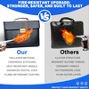 Upgraded Fully Fireproof Document Bag 6500°F,14.2x10x2.3 Fire Proof Bag for