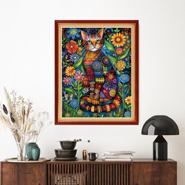 Artvxeay Stamped Cross Stitch Kits - Embroidery Kits for Beginners Cross Stitch Kits for Kids Adults 11 CT Printed Patterns Needlepoint Kits - Colorful Fox 16x20 inch