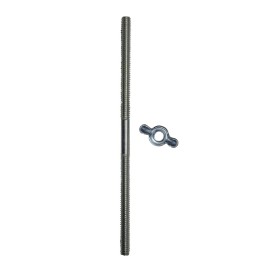 Cobra-Tek Automotive Air Cleaner Stud And Wing Nut 6" Long 1/4-20 Silver Zinc Single