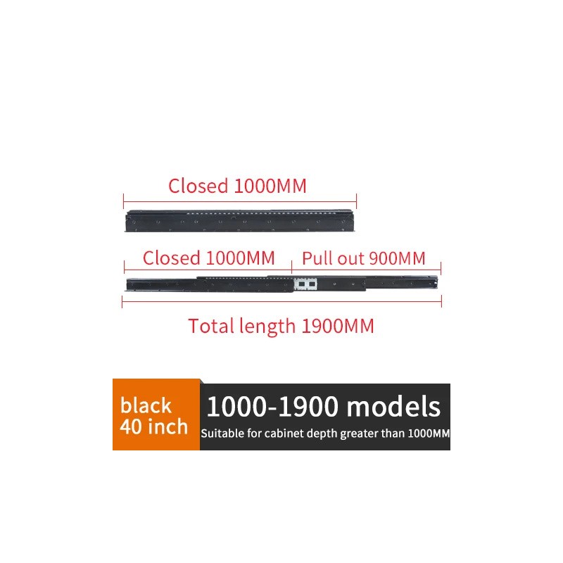 AOLISHENG 40 Inch Heavy Duty Bottom Mount Drawer Slides, 260
