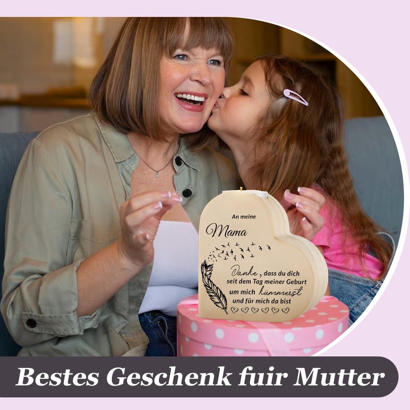 Geschenke für Mama, Muttertagsgeschenk, Handgemacht Herz Holzschild für Mama, Beste