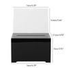 AIWMQYYF Acrylic Donation Box, Black Donation Box Lockable with Slot,