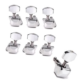Kisangel 6pc Semi-closed Guitar Tuning Keys Locking Tuning Pegs Machine Heads Chrome for Acoustic/electric Guitar