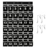 SAVERHO 36 Pockets Black Numbered Classroom Pocket Chart for Cell