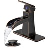 FORIOUS Bathroom Sink Faucet 1 Hole Waterfall One Handle Oil