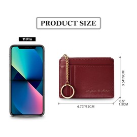 Gadom Ladies Purse, Card Wallet Holder Women PU Leather Christmas Gifts Small Coin Purse Women with RFID Blocking Protection Gifts for Women Girls (Red)