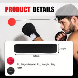 Boxen Training Ball, Boxbälle mit Kopfband, Boxen Reflexball, Reaktionsball Boxing Equipment, 2 Verschiedene Boxbälle mit Kopfband, Boxtraining Trainingsgerät, für Reaktion, Agilität, Kampffähigkeit
