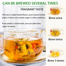 Goji Berry Chrysanthemum Tea, Chrysanthemum Tea, Dandelion Wolfberry Teas, Chinese Tea Bags, Liver Detox Clear the Liver and Improve Eyesight-2pcs (5)