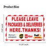 Nicekeep Package Delivery Sign for Outdoor Use - Please Leave
