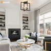 Modern Farmhouse 4-Light Black and Gold Ceiling Light Fixture, Industrial