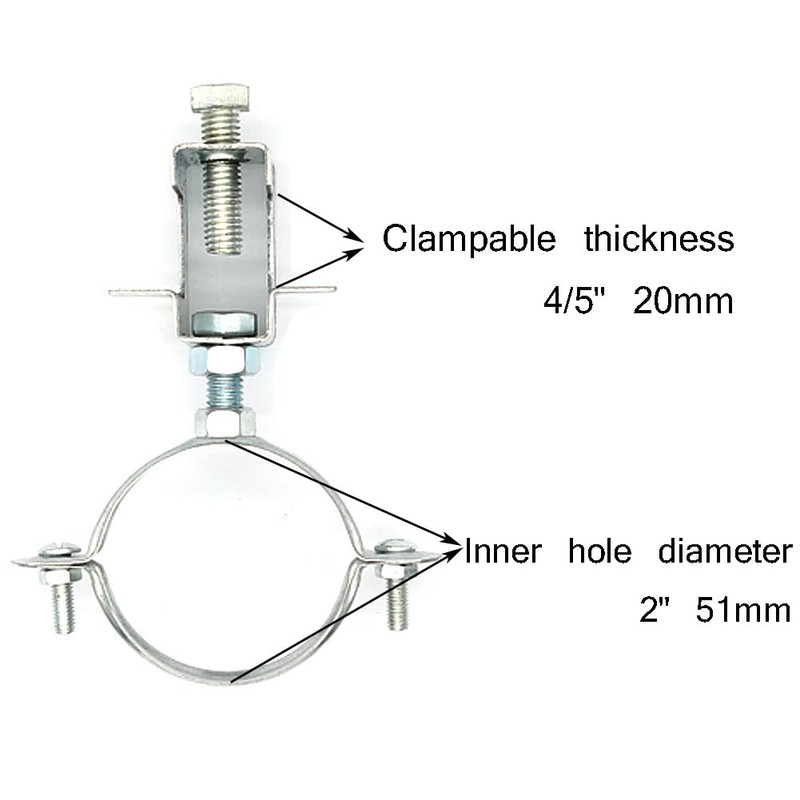 Conduit Hanger with Beam Clamp & Pipe Support Bracket (8