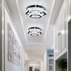 CXGLEAMING Modern Crystal Chandelier LED Flush Mount Ceiling Light Hexagonal