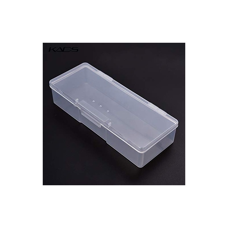KADS Plastic Transparent Empty Nail Storage Box Manicure Equipment Decoration