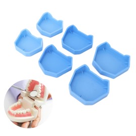 Dental Plaster Model Base, Blue 6pcs Sturdy Flexible Base S M L Dental Lab Model Base for Dentists for All Types Pallets
