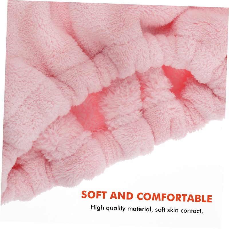 Baluue 2sets Hair Dry Towel Cap Absorbent Soft Fleece Hooded