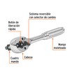 Truper M-1412, Matraca triple, cuadro 1/4", 3/8" y 1/2"
