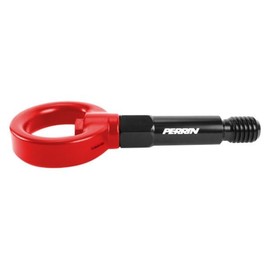 Perrin Performance Aluminum Front Tow Hook Kit Red Compatible with 2020 Toyota Supra