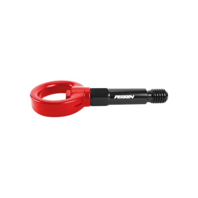 Perrin Performance Aluminum Front Tow Hook Kit Red Compatible with
