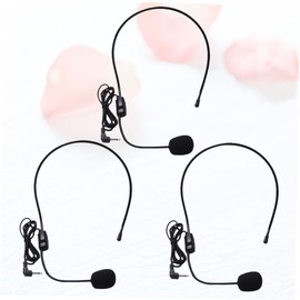 BIUDECO Microphone Set 3pcs Headset Mic Portable Voice Amplifier Speaker Mic for Store