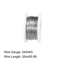 sourcing map 0.5 mm 24 AWG Heating Resistor Wire Nichrome Cable for Heating Elements 65.6 ft de