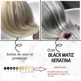 Kit 1000 g Black Matiz Keratina Y Shampoo Black Matiz Jehesmipa 500 ml cada uno Matiza y restaura                                                     