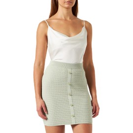 Naf Naf Women's JACKIE JUPE skirt, VERT TENDRE, courte