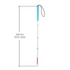 White Cane, Aluminum Folding Cane for The Blind,Folds Down 5