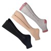 3 Pairs Zipper Compression Socks Nylon Open Toe Compression Socks