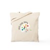 CafePress Learn Create Grow Tote Bag Reusable Natural Beige Canvas