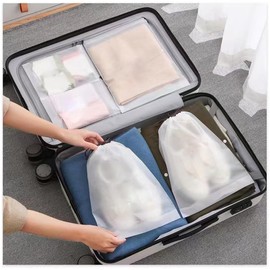 DUGJUB 19Pcs Shoe Bags for Travel with Rope Large Clear Shoes Organizers Storage Dust Bag for Shoes for Men and Women (19p)
