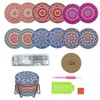 Ideen mit Herz 12 Diamond Painting Coasters with Metal Stand