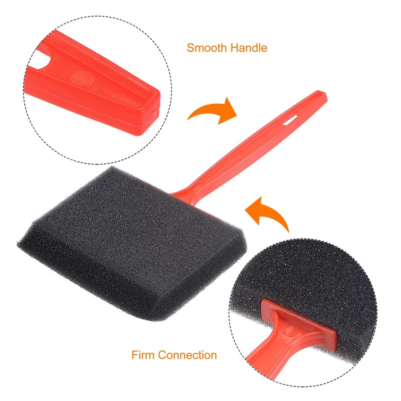 sourcing map 4 Inch Foam Paint Brushes Bevel Edge with