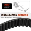GOLKNHA 40024-97 Drive Belt,139T 1.5 inch Width for Harley-Davidson Touring