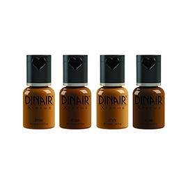 Dinair Airbrush Makeup - Colair Xtreme Perfect to Cover Tattoos, Vitiligo, Sun Spots, Scars, Birth Marks - Collection DARK - .25 oz.