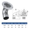 YANYUCB Boat Deck Floor Drain Fittings,Marine Grade 316 Stainless Steel