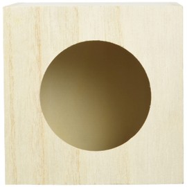 Artemio Square Wooden Tissue Box 14 x 13 x 13 cm, Wood, Beige