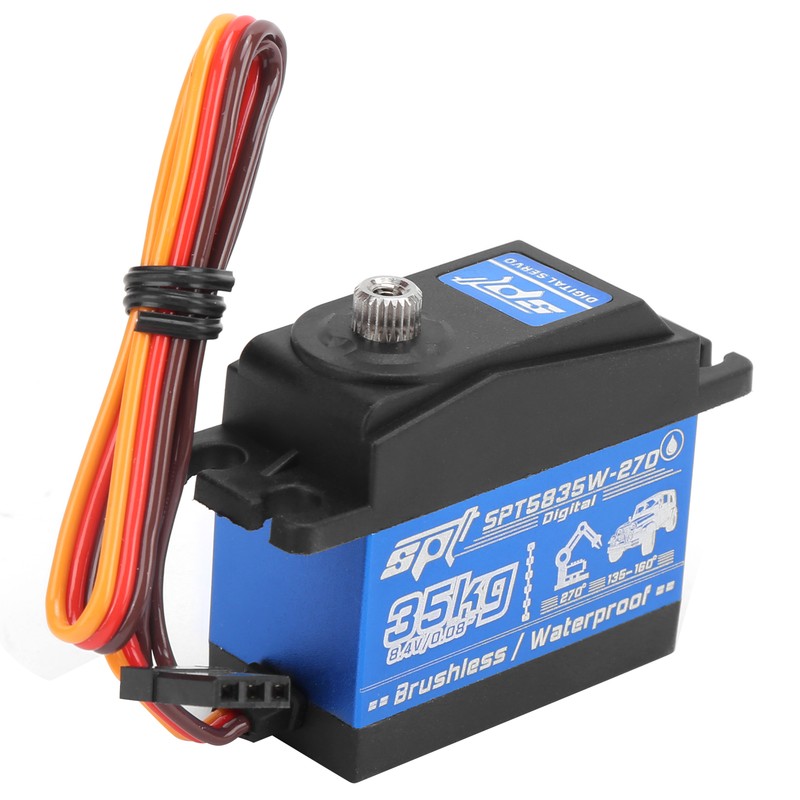 35KG RC Waterproof Brushless Motor Gear Servo Replacement for 1/8
