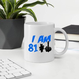 I Am 81 + 1 Years Old, Present Idea For Women Men 81th Birthday Who Born In 1940 11OZ White Ceramic Mug