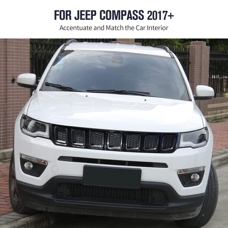 JeCar Rejilla Inserts ABS Front Grill Cover Exterior Accesorios para