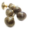 French Furniture Fittings Antiqued Brass DIMPLE KNOBS - Set of