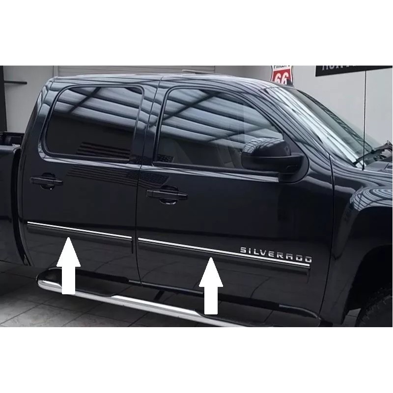 Automotive Authority LLC CHROME SIDE DOOR TRIM ROCKER PANEL MOLDING