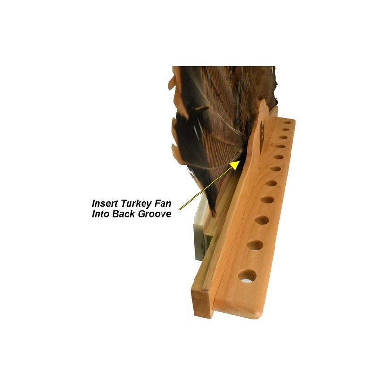 Whitetail Woodcrafters Turkey Beard Plaque with Fan Mount- Engraved Hardwood