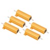 PATIKIL 50W 8 Ohm Aluminum Shell Resistor 5 Pack Aluminum