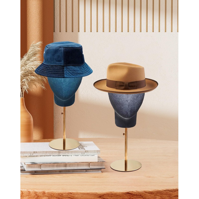 TINGSING Female Mannequin Head Stand, Velvet Pinnable Manikin Wig Head